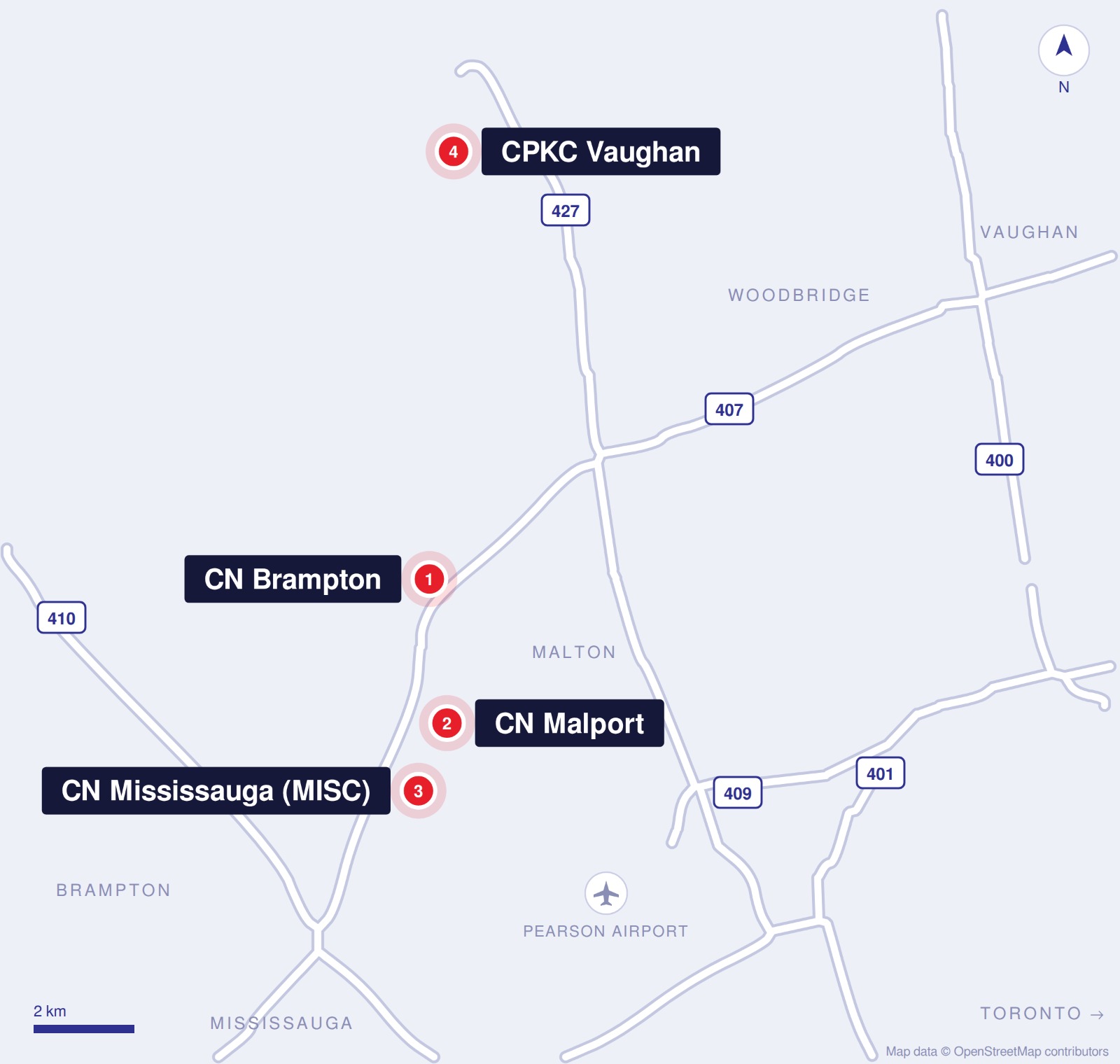 Crescent Global Logistics terminal coverage